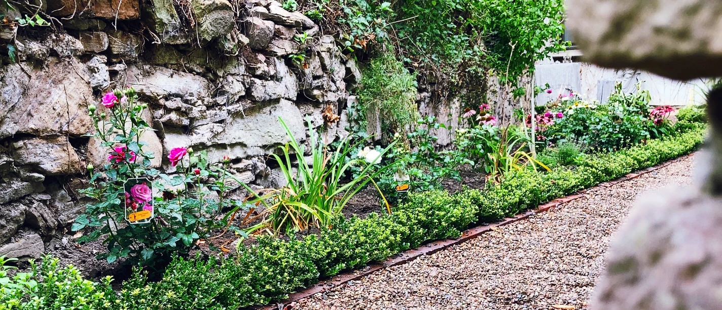 Blick in den Klostergarten St. Stephan