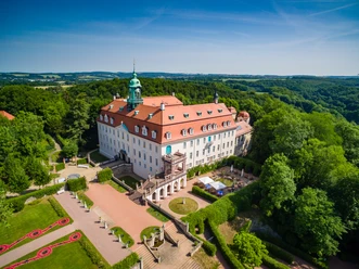 Schloss und Park Lichtenwalde von oben