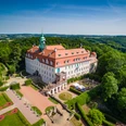 Schloss und Park Lichtenwalde von oben