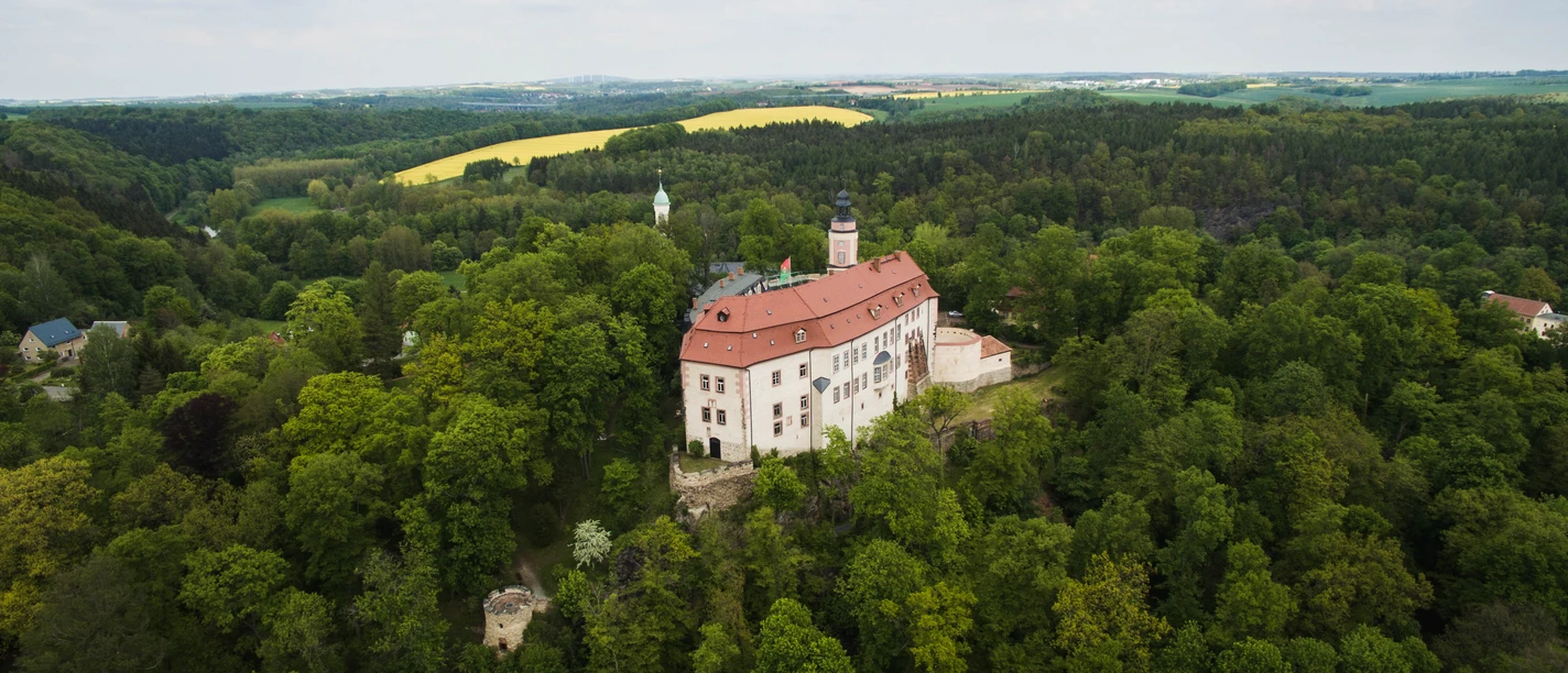 Schloss Wolkenburg von oben