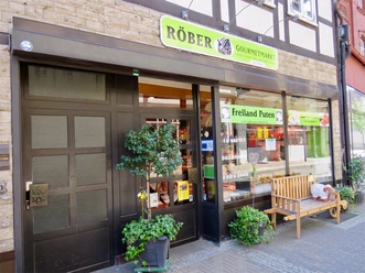 Schaufenster vom Röber Gourmetmarkt