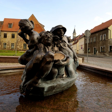 Monument aux « Schildbürger » à Schildau ©W. Siesing