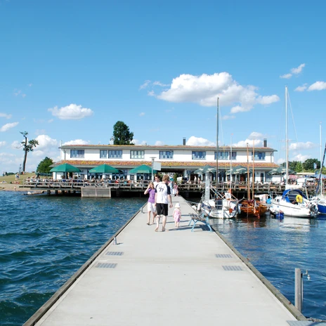 Cospudener See - Hafen Zöbigker mit Bootshaus