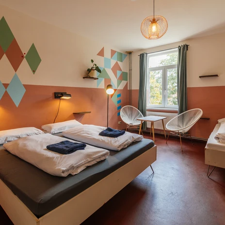 Die Schlafzimmer im Hostel Eden bieten genügend Platz.
