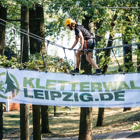 Kletterwald Leipzig, Schild