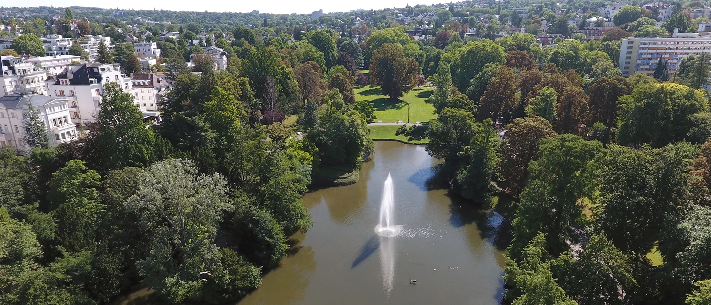 Kurpark von oben Kurpark von oben
