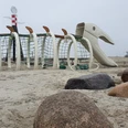 Wasserspielplatz am Strand Neßmersiel