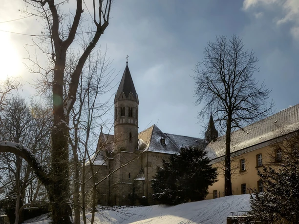 Kloster Saarn in der Wintersonne Touristische Sehenswürdigkeiten in Mülheim im Februar 2021.