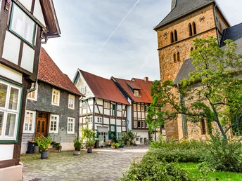 Historische Häuser am Kirchring in Gütersloh