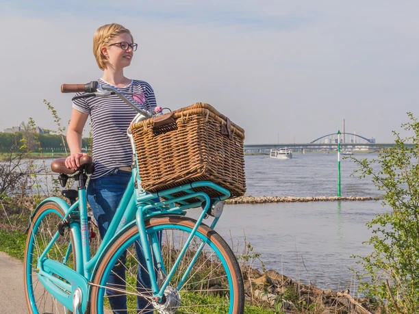 Fahrradfahren am Rhein