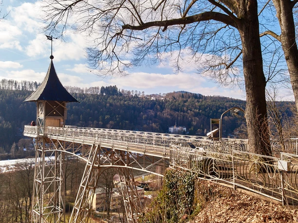 Der Aufzug zum Aussichtsturm in Bad Schandau