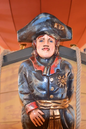 Galionsfigur am Luftschiff in der Ems-Erlebniswelt in Schloß Holte-Stukenbrock