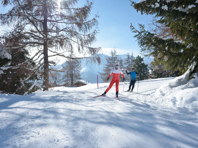 Langlauf auf der Riederalp in der Aletsch Arena Langlauf auf der Riederalp in der Aletsch Arena