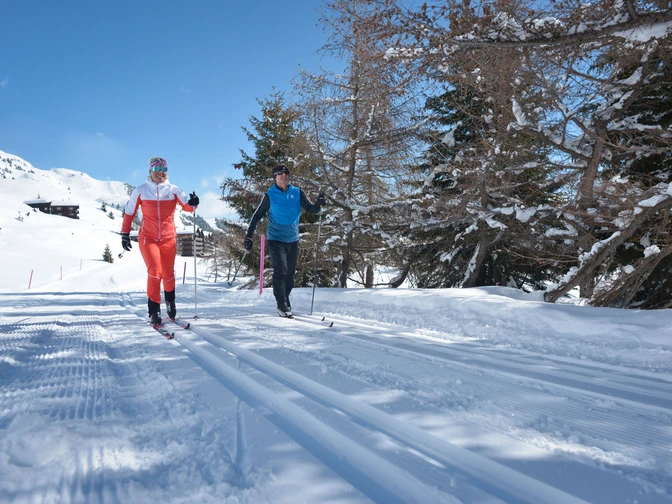 Langlauf auf der Riederalp in der Aletsch Arena Langlauf auf der Riederalp in der Aletsch Arena