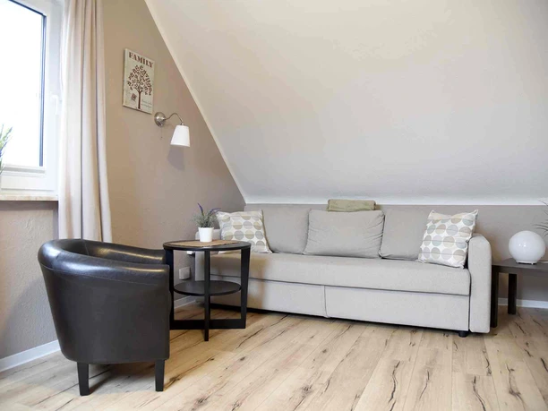 Ferienwohnung am Leeren in Duderstadt - Wohn-/Schlafzimmer