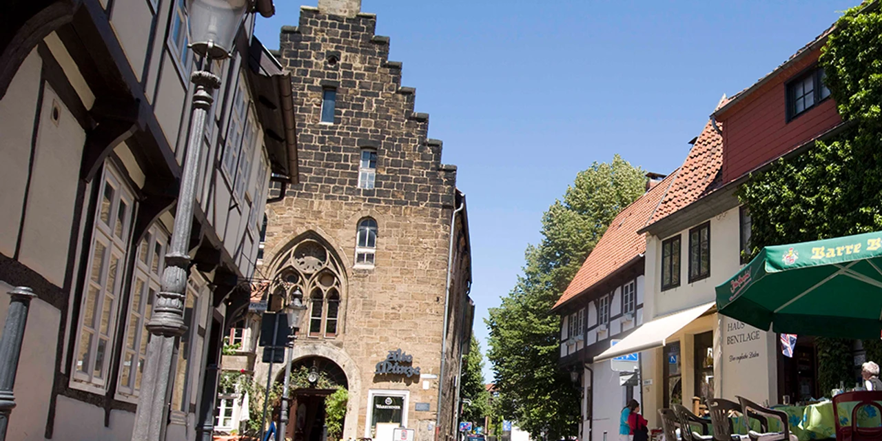 Minden - Alte_Muenze.jpg Das Bild zeigt das Gebäude "Alte Münze" und ebenfalls weitere Gebäude aus der Nachbarschaft.