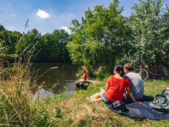 Ufer der Zwickauer Mulde in Wolkenburg