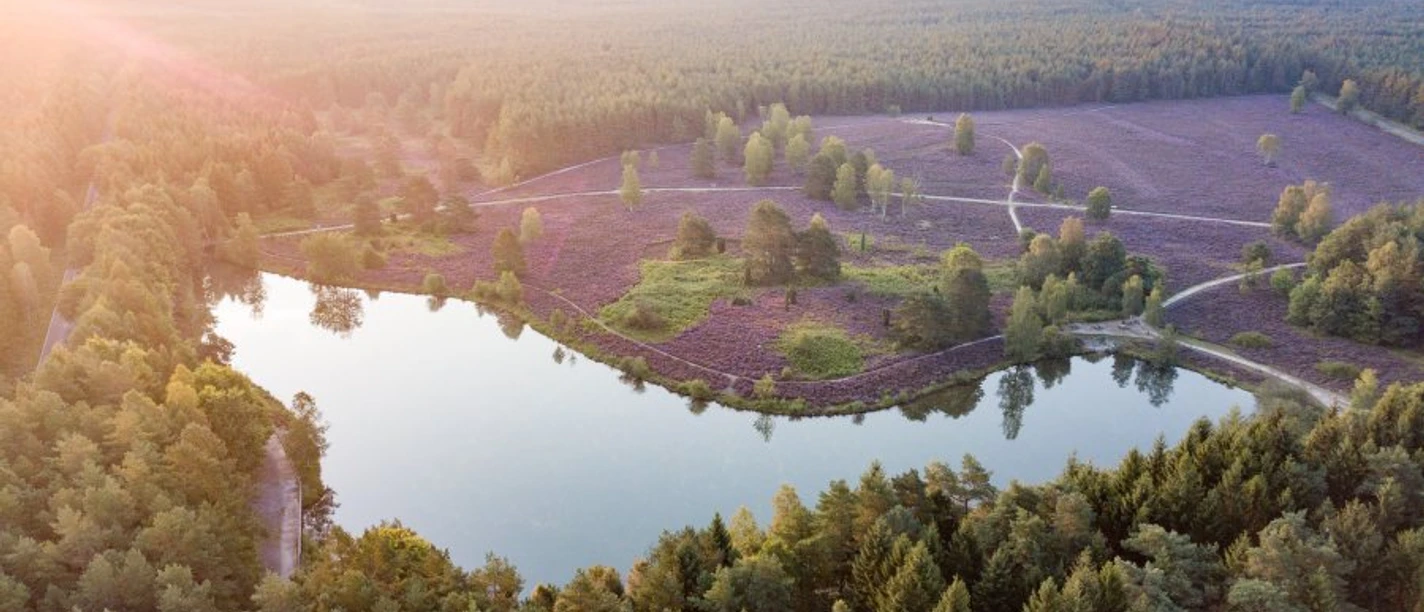 Angelbecksteich Luftaufnahme Fishing pond aerial view