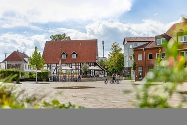 Marktplatz Steinhagen Blick auf den Marktplatz in Steinhagen