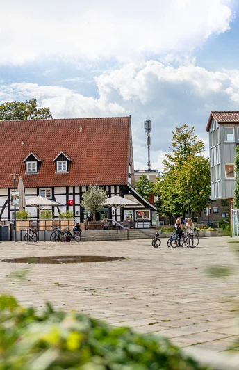 Marktplatz Steinhagen Blick auf den Marktplatz in Steinhagen