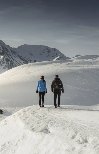Winterwandern Herrenweg in der Aletsch Arena