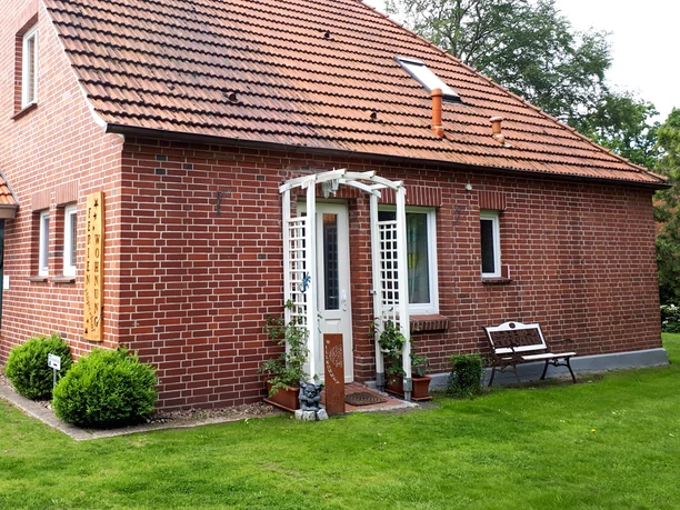 Der Eingang zur Ferienwohnung auf dem Hoeperhof The entrance to the vacation apartment at the Hoeperhof