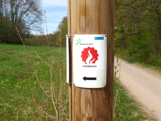 Ausschilderung Feuerroute