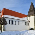 Verschneite St-Joseph-Kirche im Ortsteil Liemke in Schloß Holte-Stukenbrock Verschneite St-Joseph-Kirche im Ortsteil Liemke in Schloß Holte-Stukenbrock