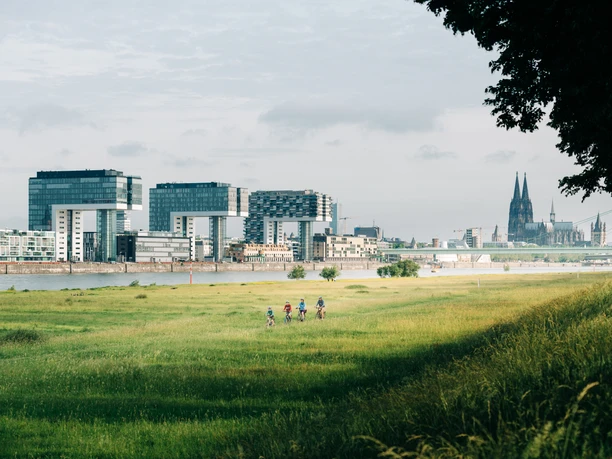 Radfahrer auf den Pollerwiesen