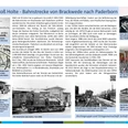 Infotafel Bahnhof Schloss Holte_©_Teutoburger_Wald_Stadt_SHS_Archivgruppe.jpg Infotafel über die Bahnstrecke von Brackwede nach Paderborn mit historischen Fotos und Textdokumenten.