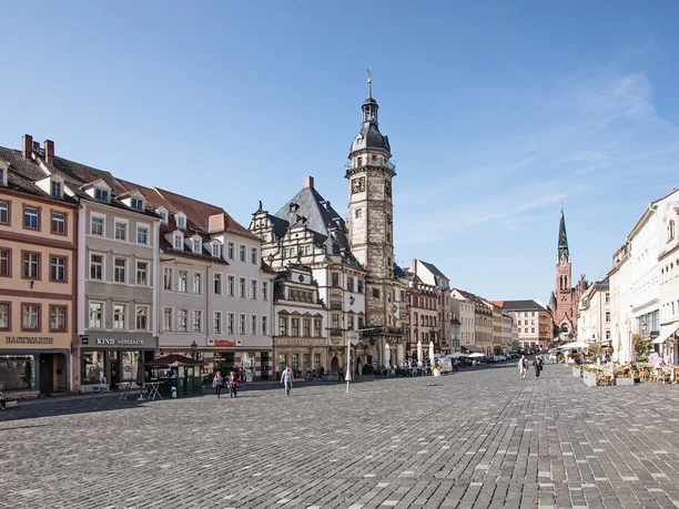 Altenburger Hauptmarkt - Veranstaltungen in der Leipzig Region Blick auf den historischen Marktplatz in Altenburg.