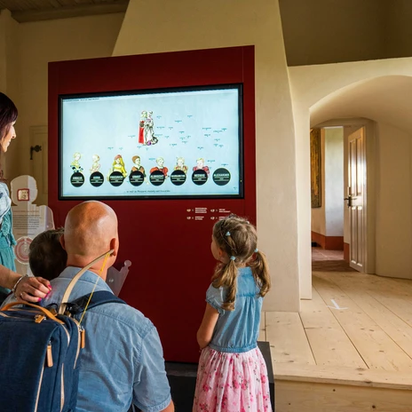 Une famille au musée interactif du château de Mildenstein, Leipzig Région avec enfants, excursion, culture
