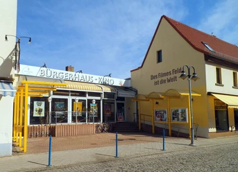 Bürgerhaus und 3D-Kino in Groitzsch - Kultur in der Leipzig Region Blick auf das Bürgerhaus und 3D-Kino in Groitzsch, veranstaltungen, kultur