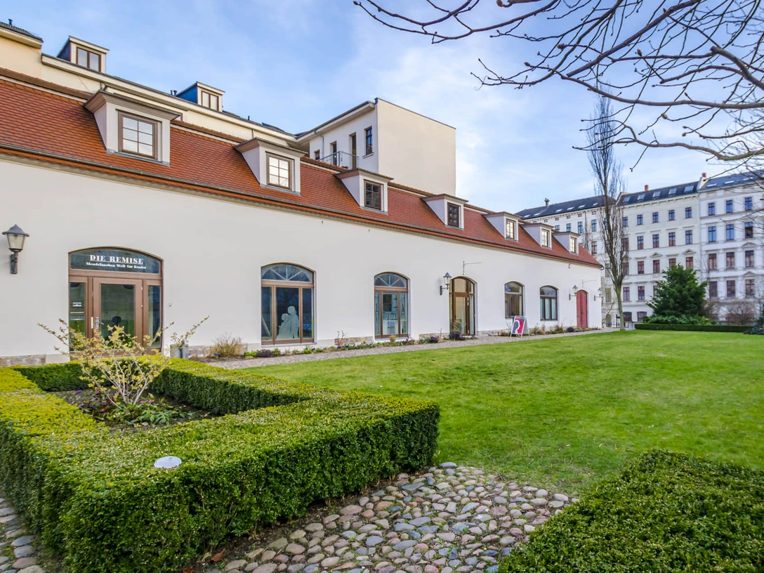 Mendelssohn-Haus Leipzig - Musikstadt Leipzig Blick in den Innenhof des Mendelssohn Haus das ein Standort der Notenspur der Musikstadt Leipzig ist und in dem sich ein Museum befindet, Kultureinrichtung, Sehenswürdigkeiten