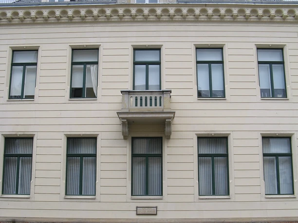 Gustav Mahler Haus - Musikstadt Leipzig Blick auf die Fassade des Gustav Mahler Haus, das ein Standort des Notenrades in der Musikstadt Leipzig ist, Kultureinrichtung