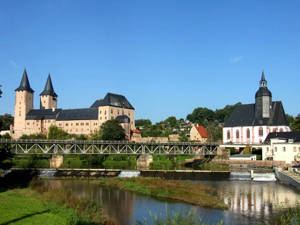 Zamek Rochlitz i kościół św. Piotra