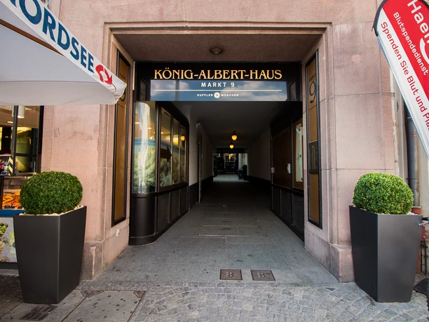 Vchod do König-Albert-Haus - Architektura Höfe a pasáží v Lipsku