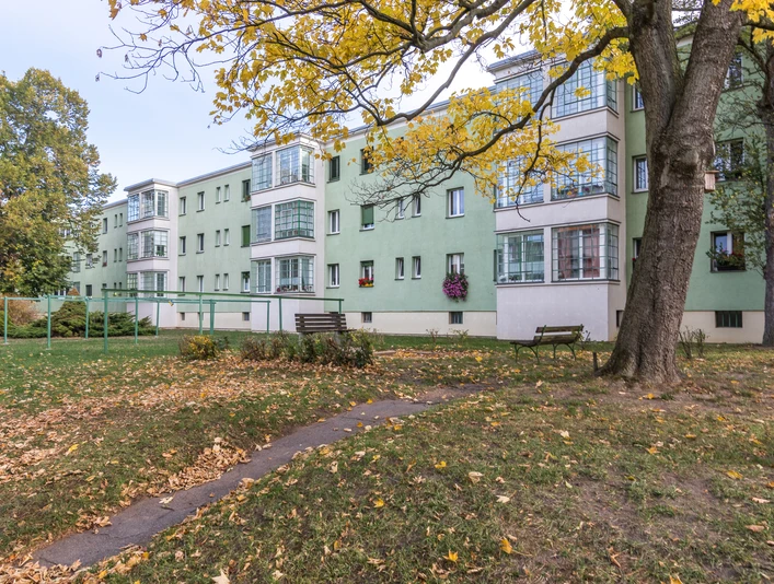 Krochsiedlung im Herbst - Architektur in Leipzig