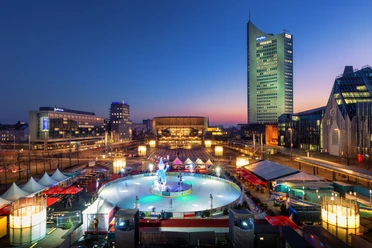 Blick auf den Leipziger Eistraum - Leipziger Winter
