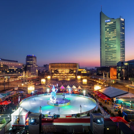View of the Leipzig Ice Dream - Leipzig winter