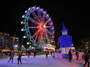 Riesenrad auf dem Augustusplatz - Leipzig im Winter