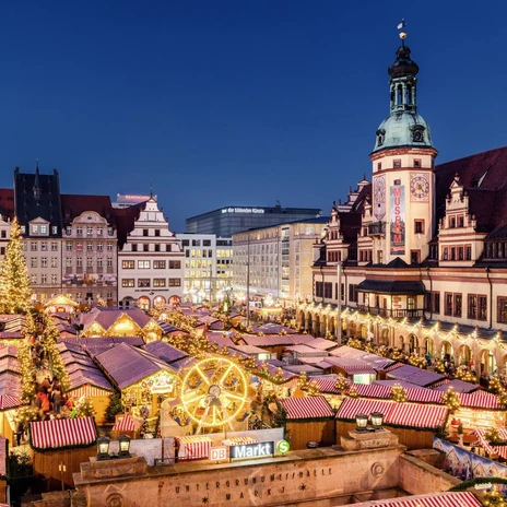 Weihnachtsmarkt auf dem Leipziger Marktplatz - Weihnachtliches Leipzig