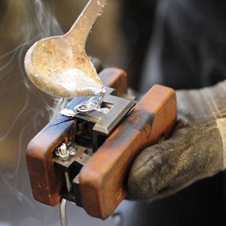 Handguss im Museum für Druckkunst - Museen in Leipzig