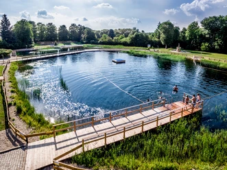 Ökobad Lindenthal mit Steg