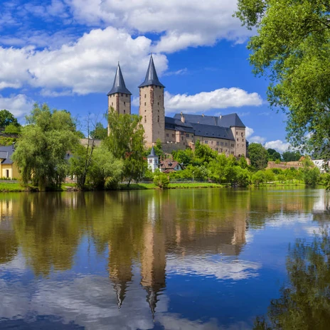 Die Mulde vor dem Schloss Rochlitz - Leipzig und Region