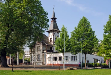 Vue sur le restaurant de Schreber avec son jardin à bière, gastronomie à Leipzig, espace libre, jardin familial