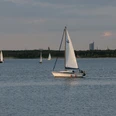 Boot auf dem Cospudener See - Ausflüge in Leipzig