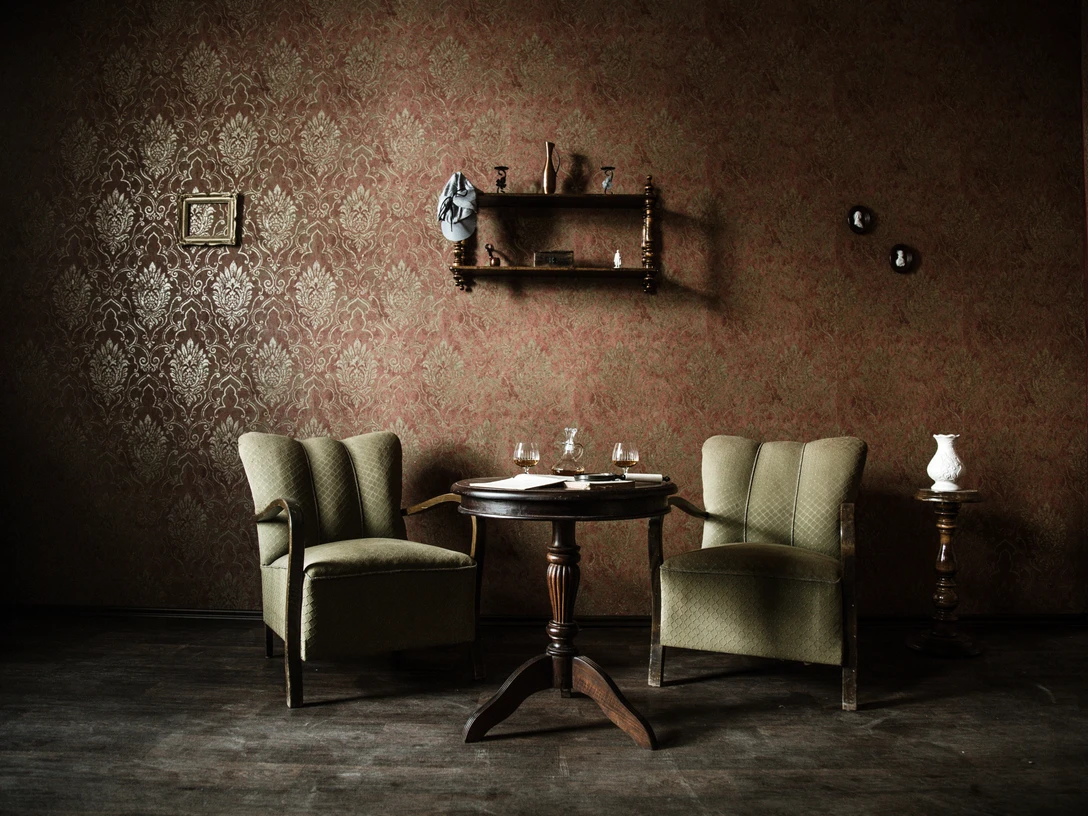 Sherlck Holmes Wohnzimmer bei sherLOCKRooms - Erlebnisse in Leipzig