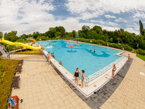 Schönefeld summer pool Adventure pool with wide slide