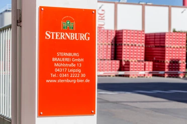 STernburg Brauerei, Eingangsschild Detailaufnahme